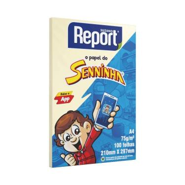 Imagem de Papel Sulfite A4 Amarelo 75G 100 Folhas Senninha Report