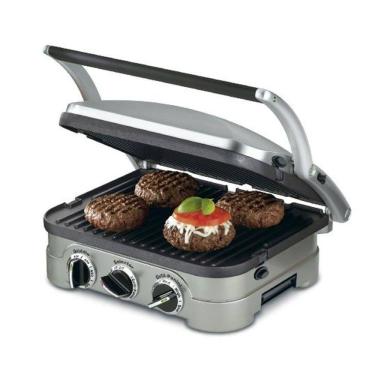 Imagem de Grill Panini Em Aço Escovado Gr-4nbr 127v Cuisinart