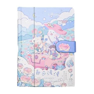 Imagem de Joucien Livro de notas de aluno com fivela criativa fofa e colorida - B