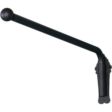 Imagem de Hastes de cortina de braço oscilante para serviços pesados, haste de cortina de ferro Portiere com remates, suporte de exibição de trilho de cortina de janela móvel para porta frontal, cozin