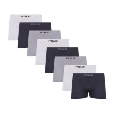 Imagem de Kit C/8 Cuecas Boxer Polo 781 Algodão Sem Costura Sortido - POLO STAR,