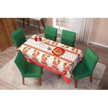 Imagem de Toalha de mesa oxford 4 lugares - MAYRA ENXOVAIS, PAPAI NOEL