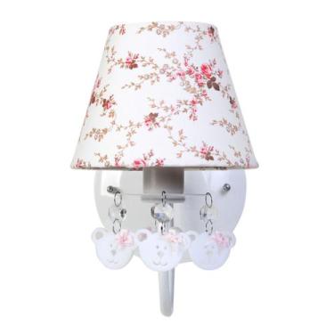 Imagem de Arandela 1 Lâmpada Ursinhas Rosa Quarto Bebê Infantil Menina - Potinho
