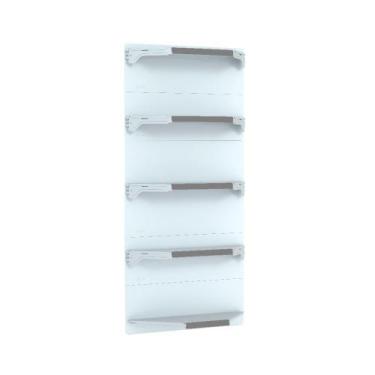 Imagem de Kit 5 Bandejas Para Gondola Canto 202 Fit 40/60 Branco Pe Cinza - Amap
