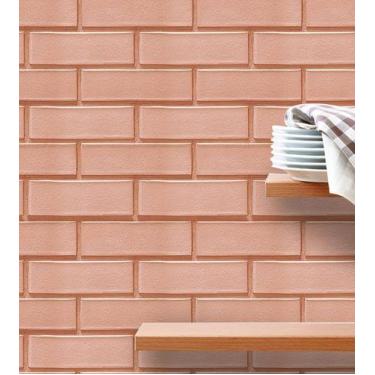 Imagem de Adesivo De Azulejo tijolinho português Em Bege E Nude - Papel e Parede