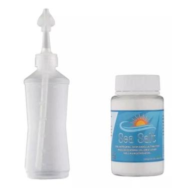 Imagem de Soro Lavagem Nasal 100g + Frasco Lavador Nasal Bico Silicone - Biotech
