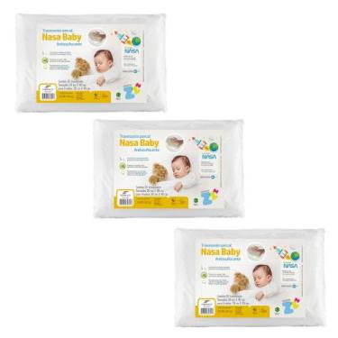 Imagem de 3 Travesseiros Espuma Nasa Viscoelástica - Para Bebês - Fibrasca, 1 un