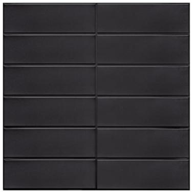 Imagem de Azulejo Backsplash para descascar e colar de cozinha, novo adesivo preto fosco premium para cozinha Backsplash, preto fosco (10 folhas).