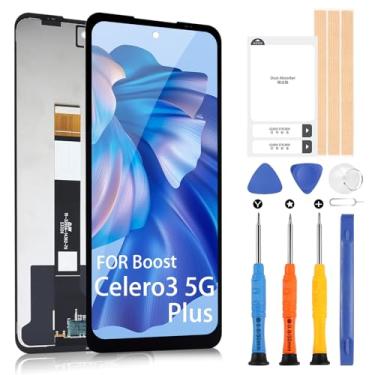 Imagem de Substituição de tela Boost Mobile Celero 3 5G Plus 2024 para Boost Celero3 5G+ Display LCD Touch Screen Digitalizador Assembléia com ferramentas de reparo (preto, 7 polegadas)