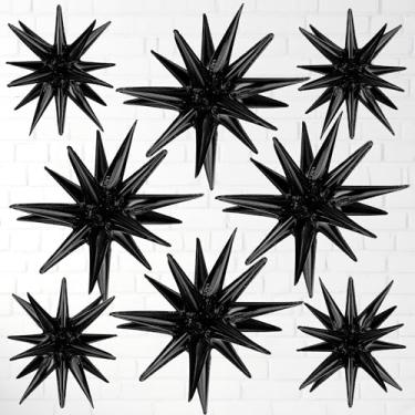 Imagem de 8pcs 14-Pointed One-Piece Exploding Star Large Foil Mylar Balloons, 27 & 22 Inches, Point Star Balloons, Cone Balloons, Great for Birthdays, Baby Showers, Wedding & Anniversary Parties!