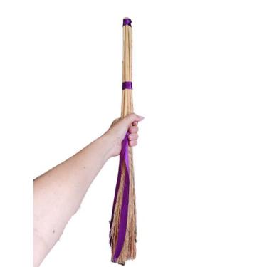 Imagem de Acessório de Fantasia de Halloween Vassoura de Bruxa 60cm - Lynx Produ