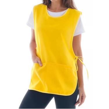 Imagem de Jaleco Avental Bata - Uniforme Cozinha Limpeza - 2 bolsos / Amarras la