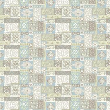 Imagem de Papel De Parede Azulejo Arabesco Cozinha Banheiro Lavatório