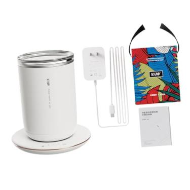 Imagem de Generic Caneca de mistura automática de aço inoxidável, copo de mistura elétrico automático, aquecedor de caneca de café para escritório, café, leite, viagem, Branco