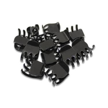 Imagem de 36 Presilha Piranha Para Prender Cabelo Tridente Média Preto - Arte Se