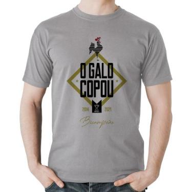 Imagem de Camiseta Algodão O Galo Copou! - Foca na Moda, Cinza, GGG