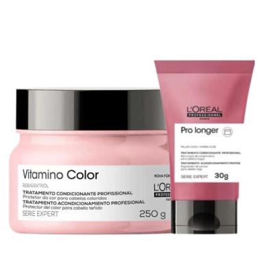 Imagem de Kit L'Oréal Vitamino Color Máscara 250g + Pro Longer Máscara 30g - LOr