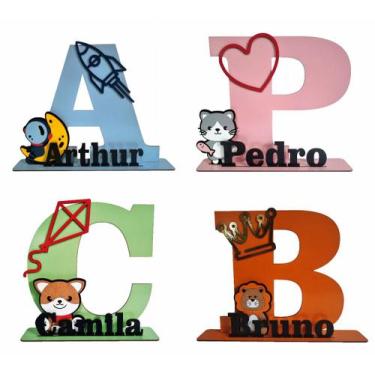 Imagem de Decoração Quarto Infantil Letra Nome Personalizado 30cm - Ecolaser