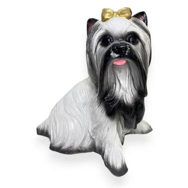 Imagem de Escultura em Resina Cachorro Yorkshire 1 Unidade Resistente Pintado à 