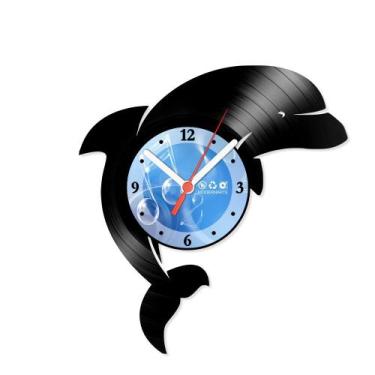 Imagem de Relógio De Parede Disco Vinil Animais - Baleia Beluga - VAN-107 - Mode