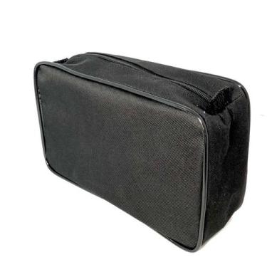 Imagem de Necessaire inteira de NAILON (tecido) PRETA 23x15 - Gii Matos Makeup
