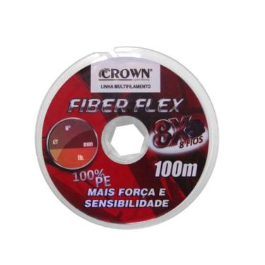 Imagem de Linha Multi Crown Fiber Flex 8X 100m Cinza - CROWN SPORT FISHING, 0.30