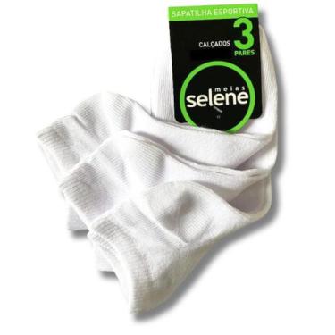 Imagem de Kit 3 Meias Algodão Sapatilha Selene 4001 - Confortavel Masculino Femi