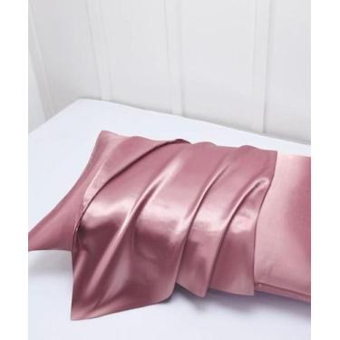 Imagem de Fronha Cetim Anti Frizz Avulsa 70cm x 50cm Travesseiro Macia - Rc Conf