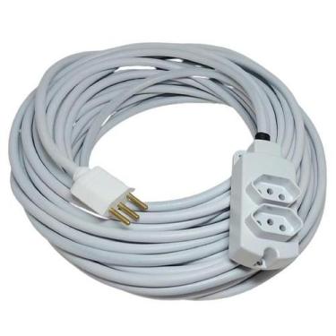 Imagem de Extensão Elétrica 10a/20a Reforçada 20m PP 2x2,5mm 2T BRANCA - Margiri
