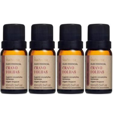 Imagem de Óleo Essencial Cravo Folhas 10 ml Via Aroma - 4 Unidades
