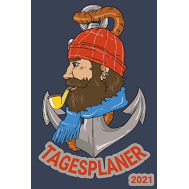 Imagem de Tagesplaner 2021: DIN A5 Kalender von 01/2021 - 12/2021 1 Tag = 1 Seite mit großem Tageskalender und großartiger Übersicht. Monatsübersicht, ... diesem Kalenderbuch / Seemann Kapitän Skipper