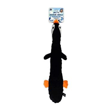 Imagem de Bow Wow Brinquedo de cachorro pinguim estridente para animais de estimação – Brinquedo de rebocar, pegar e provocar – 61 cm