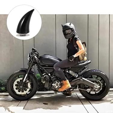 Imagem de Capacete de Motocicleta Chifre do Diabo Com Borracha de Sucção Exclusivo Ornamento de Decoração de Capacete Universal Se e Fixação Firme Ao Seu para que você Possa Andar Com
