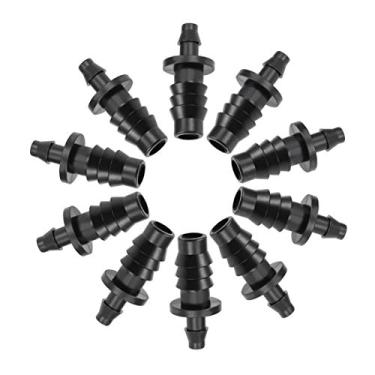 Imagem de uxcell Conector de tubo de gotejamento de farpa 4 mm e 8 mm de diâmetro interno para mangueira reta para sistema de irrigação agrícola de jardim, plástico 30 peças