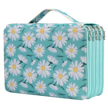 Imagem de Lbxgap Estojo portátil de lápis de coruja com estampa colorida, 250 compartimentos, organizador de lápis com alça prática portátil - suporte multicamadas para lápis de cor Prismacolor Crayola