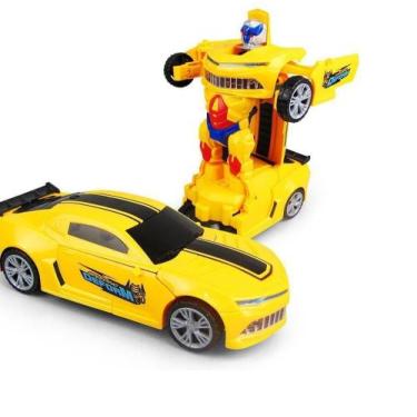 Imagem de Carrinho Que Vira Robô Transformers Bate E Volta - Kbum