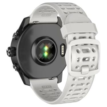 Imagem de MYSNBKN Pulseira de relógio compatível com Coros Pace 2, pulseira esportiva de silicone de liberação rápida de 20 mm, respirável, feminina e masculina, para COROS APEX 2/APEX de 42 mm