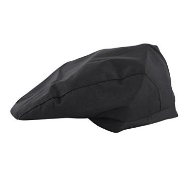 Imagem de Chapéu de Chef Boina Bico de Pato para Homens e Mulheres, Padeiro de Catering, Cozinheiro Com Material de Poliéster e Algodão Adequado para Faculdades de Catering, Escolas, (BLACK)