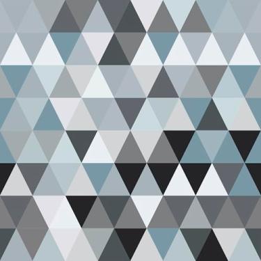 Imagem de Papel De Parede Geométrico Triangulo Mosaico Cinza 10m