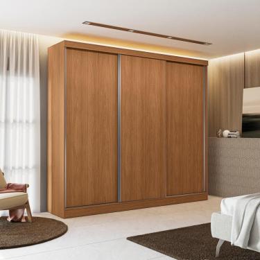 Imagem de Guarda-Roupas 3 Portas de Correr Reversíveis Kappesberg Canela