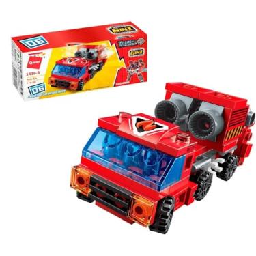 Imagem de Keepplay Bloco de Montar Caminhão Bombeiro Anti Fumaça TransCollector 6 formam 1