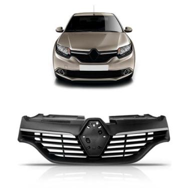 Imagem de Grade Radiador Sandero Logan 2014 a 2019 Com Friso Cromado - SP ACESSÓ