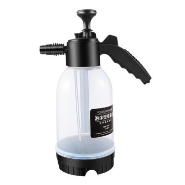 Imagem de Fenteer Pulverizador de bomba de espuma de carro 2 litros de durabilidade portátil multifuncional, ferramenta de lavagem com pulverizador de espuma manual, Transparente