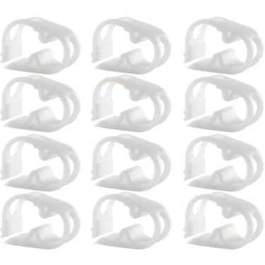 Imagem de Braçadeiras de tubo ajustáveis de plástico, braçadeira de mangueira de controle de fluxo de válvula de aperto de laboratório, braçadeira de cateter para ligar e desligar (pacote com 12)