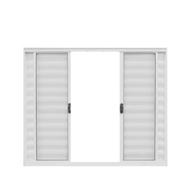 Imagem de Veneziana 6 Folhas De Correr S/grade 1.00 X 1.50 Alumínio Branco Linha Modular - Hale