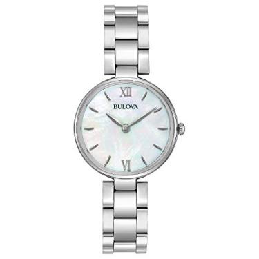 Imagem de Bulova Relógio feminino, Aço/branco, Movimento de quartzo