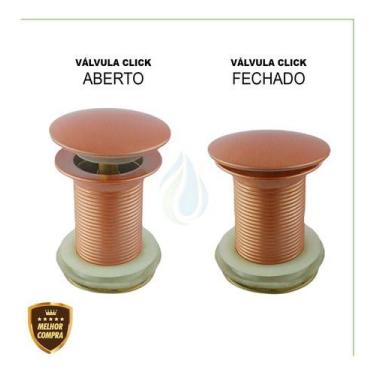 Imagem de Válvula Click Up Inteligente Em Aço Inox Pia Cuba 7/8  Cores - Confian