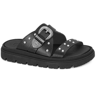 Imagem de Papete Moleca Plataforma Tratorada Spikes Feminina - Preto