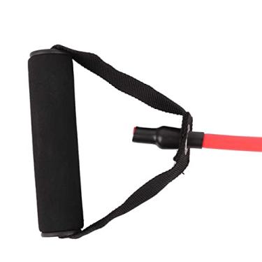 Imagem de Band de Borracha de Resistência à Qualidade Premium, Tubo Corda Treinamento Ioga para Homens e Mulheres, Ferramenta Exercício Fitness para Yoga e Academia, Portátil Durável - Preto (Vermelho)