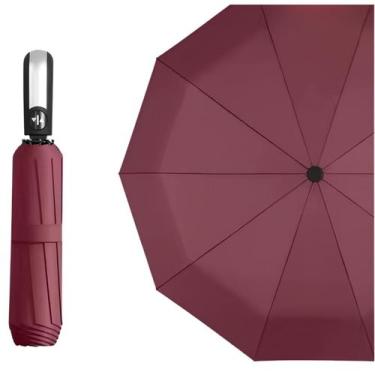 Imagem de Guarda Chuva Automático C/ Botão 105cm 10 Hastes Reforçadas Proteção U